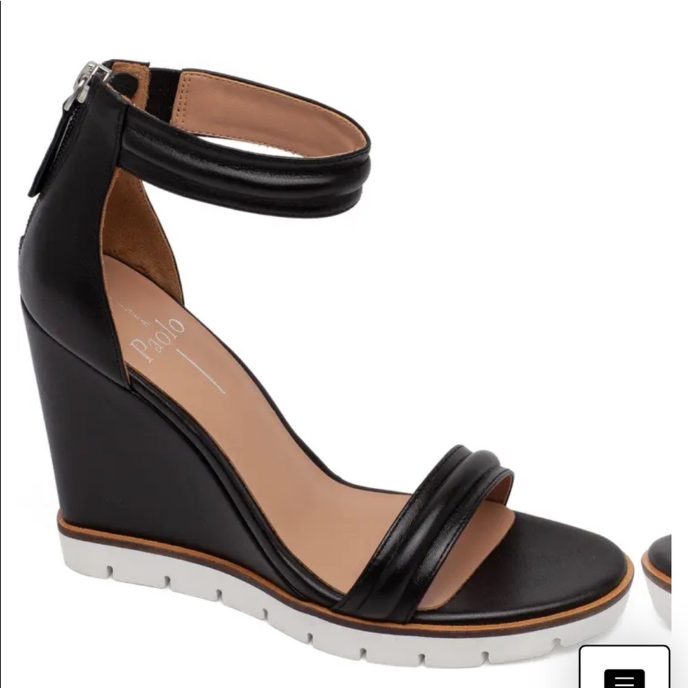 Black Wedge Sandal